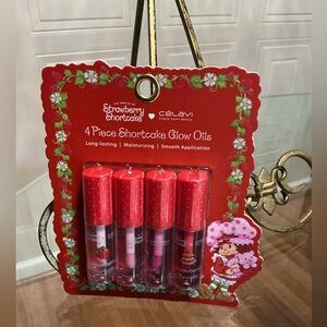 Brand New Strawberry Shortcake Celavi Glow Lip Oil 4pk